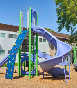 Playground with slide